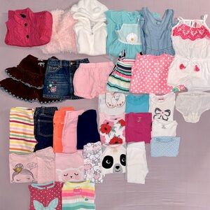 Toddler Girl Lot - 30+ items sizes 18-24, 24 months , 2T (a few 3T) variety VGUC